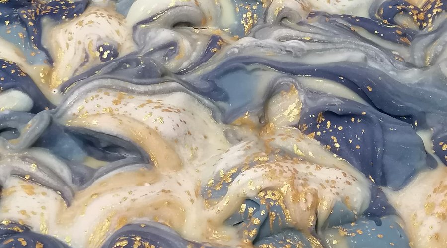 Blue mess soap
