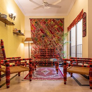 What makes Coyote Den the best hostel in Islamabad - the beautiful shared chill out spaces with all kinds of traditional Pakistani decor.