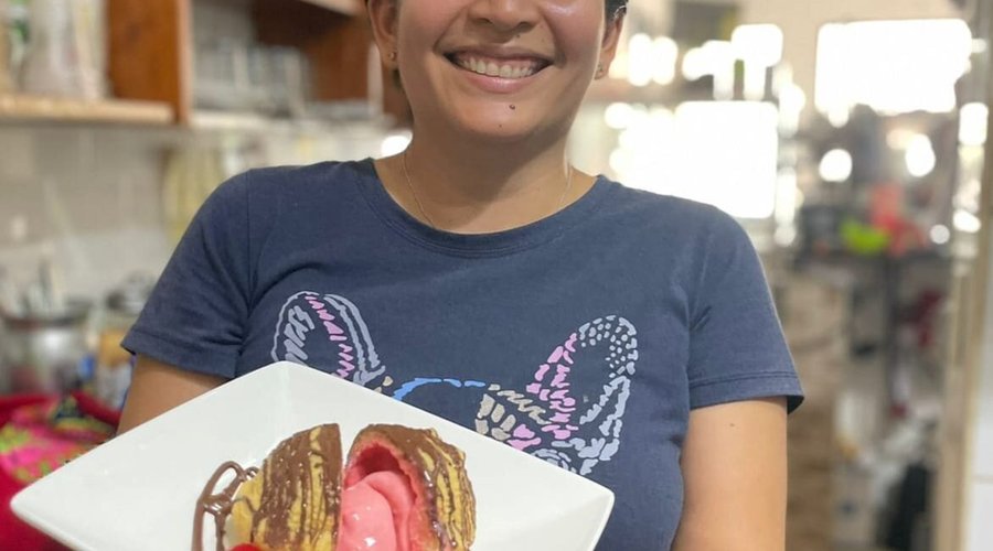 Helado frito- Fried ice-cream