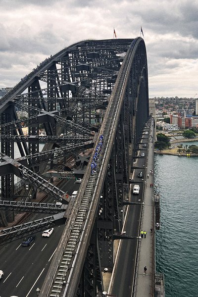 View of the Sydney Harbour Bridge from from Pylon Lookout