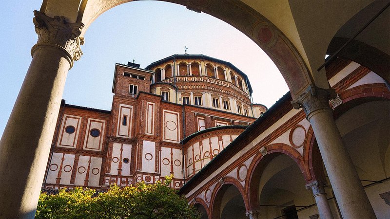 View of the Cloister of Santa Maria delle Grazie