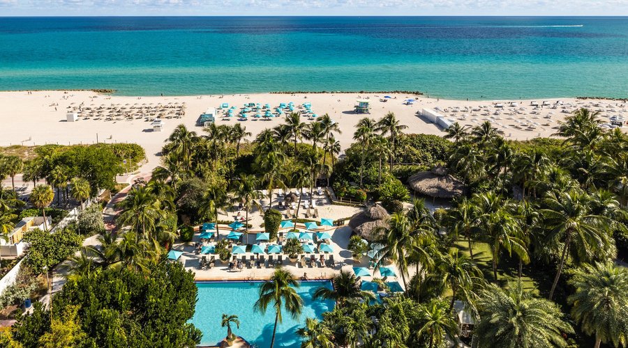 Aerial View of Pool Deck & Beach