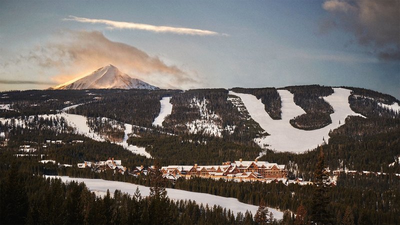 Scenic view of Montage Big Sky at dusk