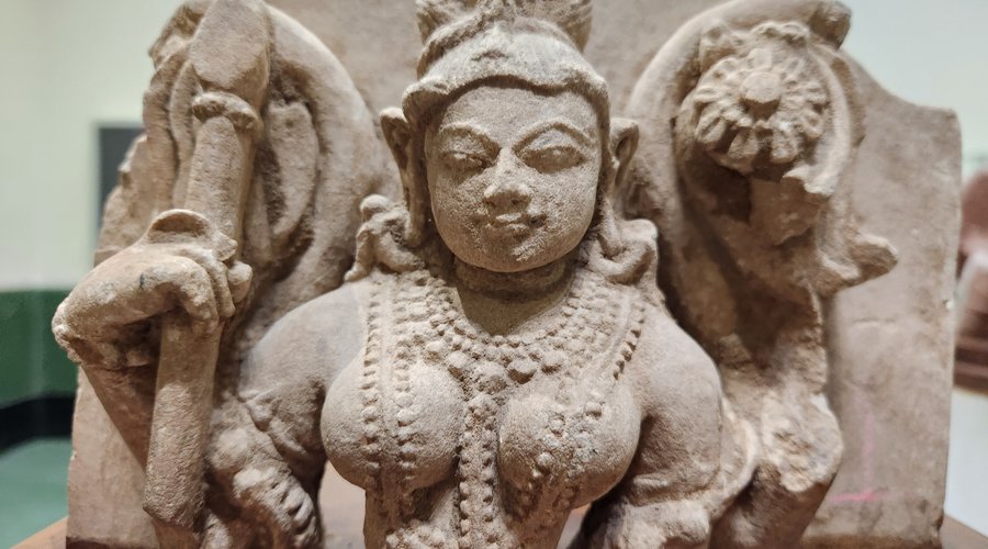 An example of a 10th century stone sculpture from the museum