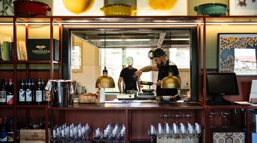La cucina a lavoro
