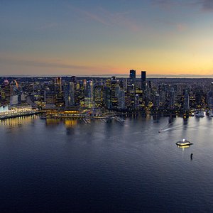 The stunning Vancouver Waterfront at dusk (Tourism Vancouver)