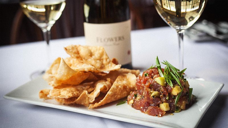 Tuna Tartare at The Foundry at Summit Pond, Vermont