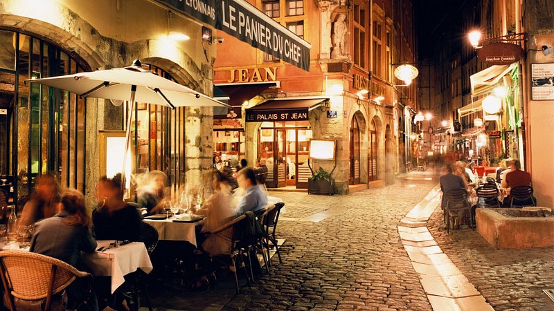 Outdoor cafe in France