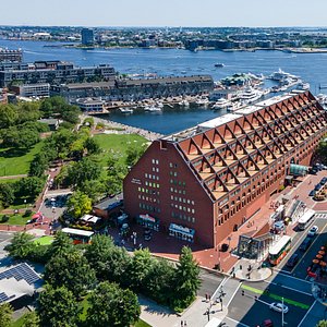 Boston Harbor Aerial View