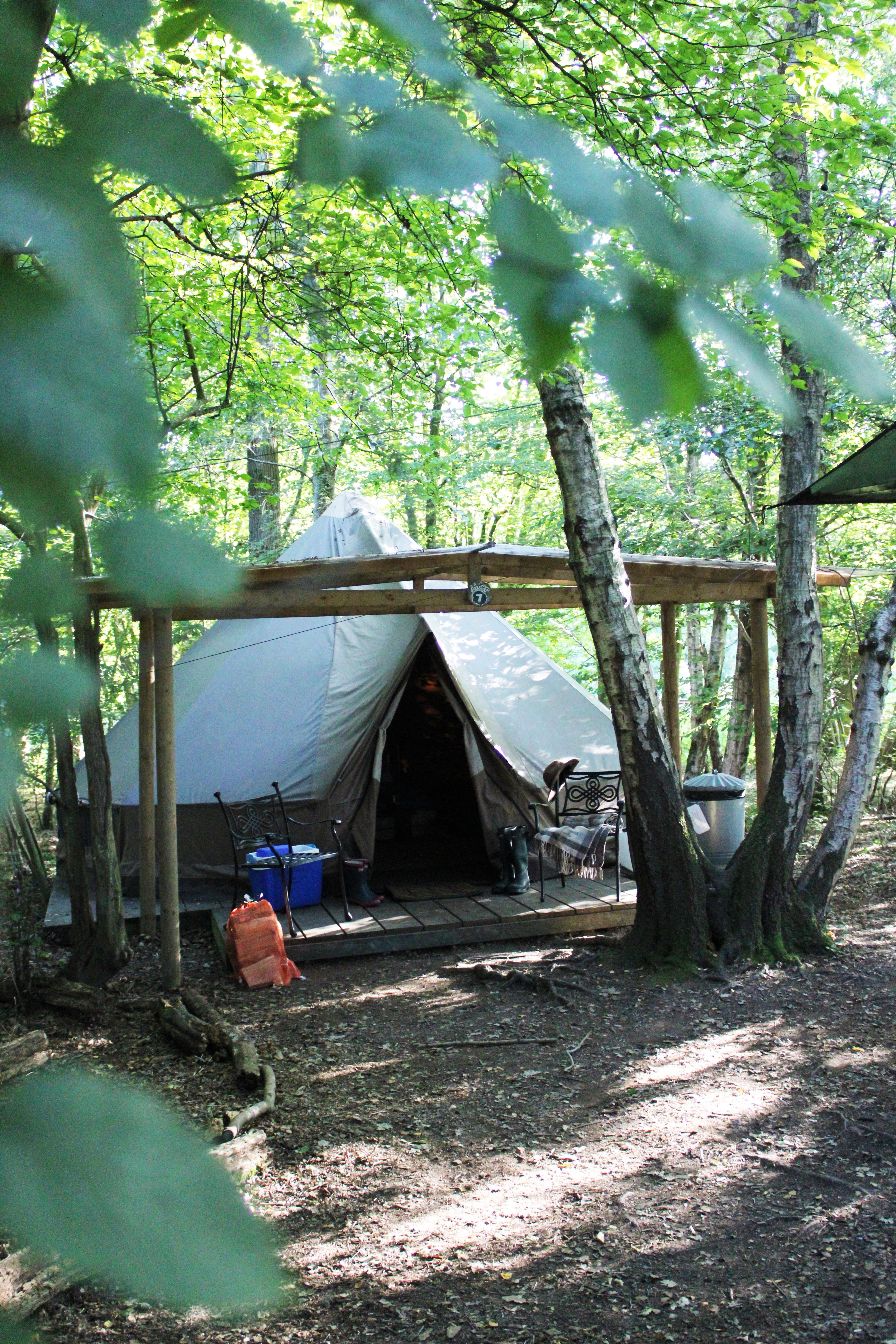 Tent in the woods hotsell