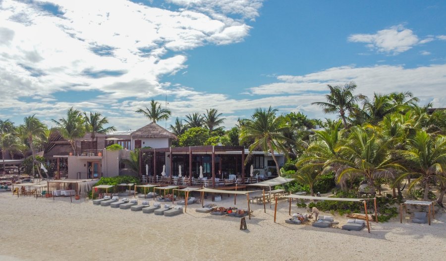 Perfectly placed on a beautiful stretch of Tulum beach 