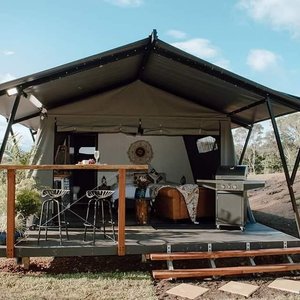 Luxury glamping tent