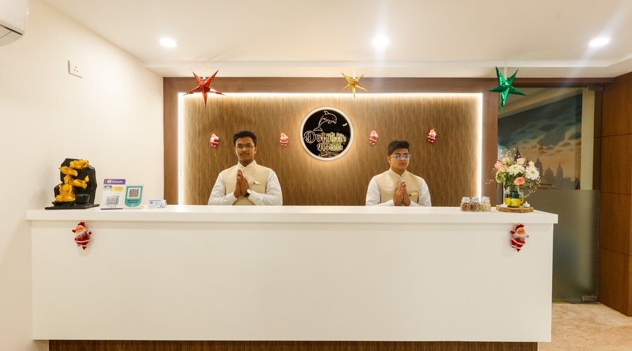 Hotel Dolphin International is a newly renovated 03 star property which is near to Kasi Dham and all nearby attractions. Hotel has a Pure Veg Restaurant - UDUPI SAGAR which gives the treat for your tasty buds. Rooms has all necessary amenities starting from Smart Door, Mini Fridge, In Room safe, etc.,   All over Hotel Dolphin International is a perfect stay for a pilgrimage, Leisure , corporate travelers.  