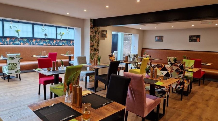 The dining area 