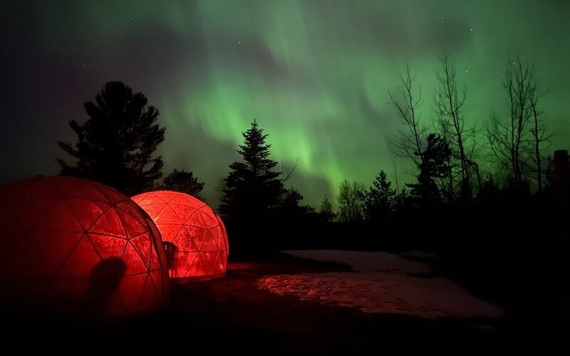 Northern light from our Igloos 