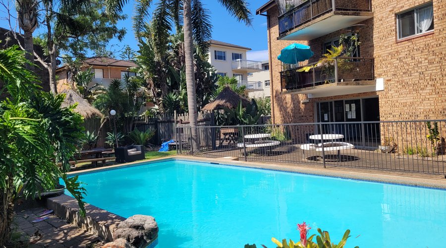 Reef Resort offers a large swimming pool for residents and guests. 