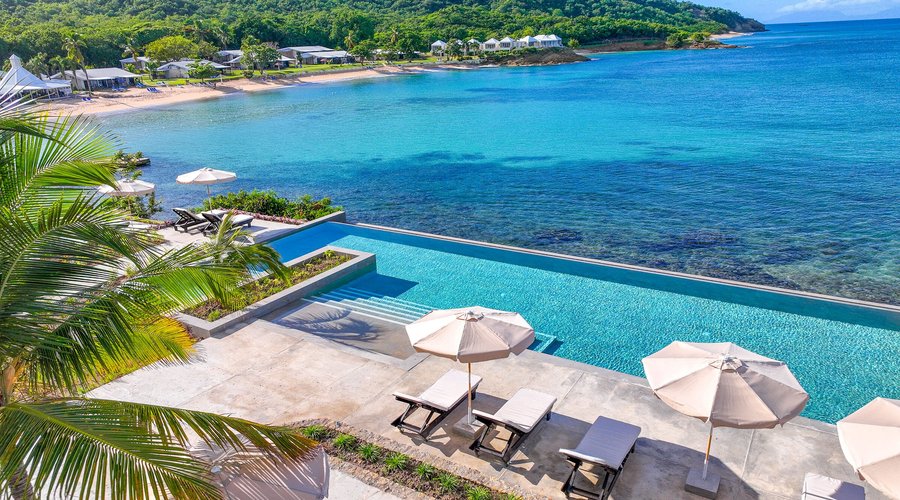 Infinity Pool Facing Hawksbill Sea Grapes Beach