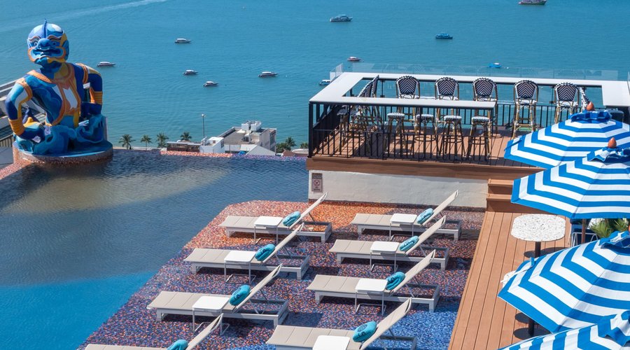 Pattaya's highest rooftop bar and only double-decker pool 27th Floor, Siam@Siam Design Hotel Pattaya