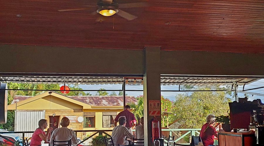 View from inside the restaurant.