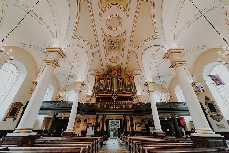 Derby Cathedral All Saints central nave and organ