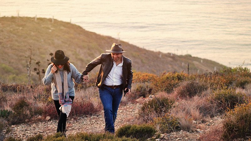 Couple walking at Cuatro Cuatros, Valle de Guadalupe, Mexico