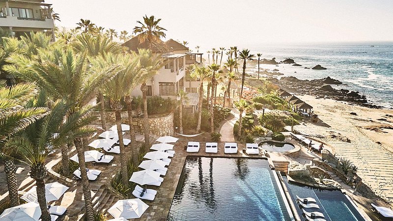 Aerial view of pool and ocean at Esperanza, Cabo San Lucas