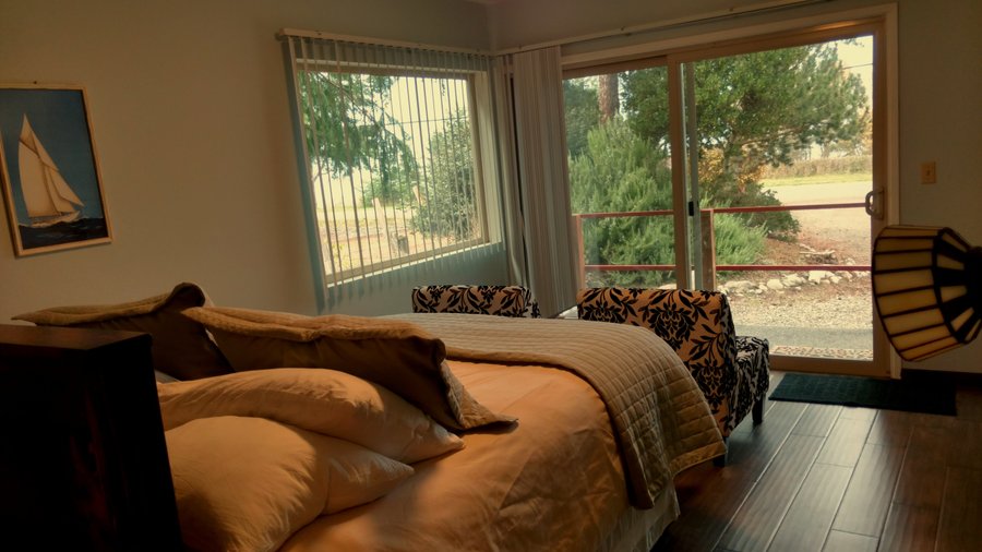 Bedroom looking out towards the Dungeness Bay.
