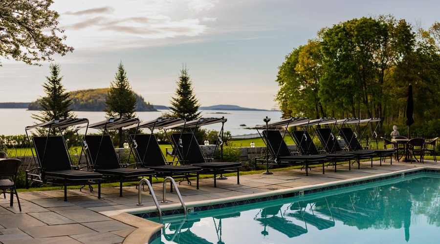 Pool looking over Frenchman Bay