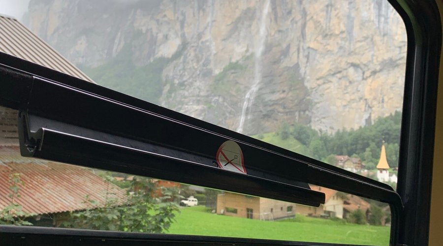 As seen from the window of the train