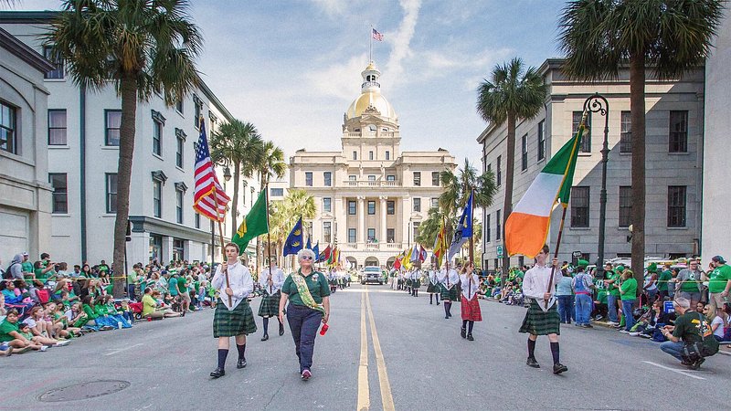 St. Patrick’s Day parade, in Savannah