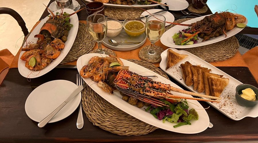 Special Lobster dish enjoyed by the pool bar