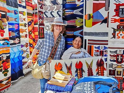 Panama Hats for sale in a small shop in Otavalo in northern