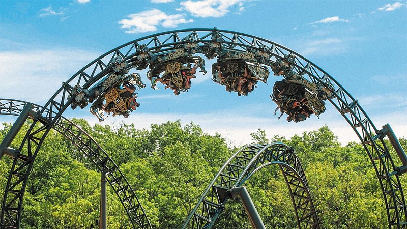 Roller coaster at Silver Dollar City, in Branson, Missouri 