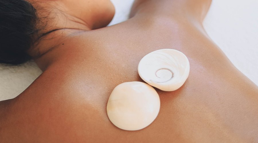 Deep Relaxation heated seashell.