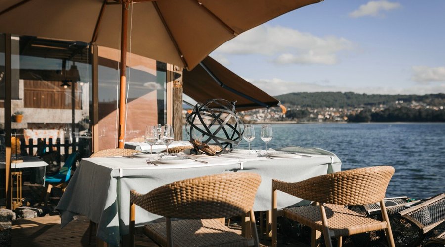 Terraza con las mejores vistas a la ría de Pontevedra