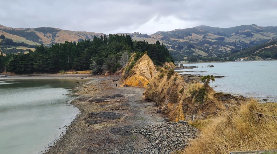 The section of land that joins the peninsula at low tide