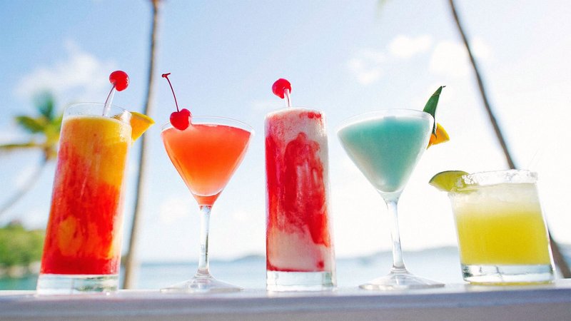 Frozen cocktails at Secret Harbour Beach Resort, St. Thomas