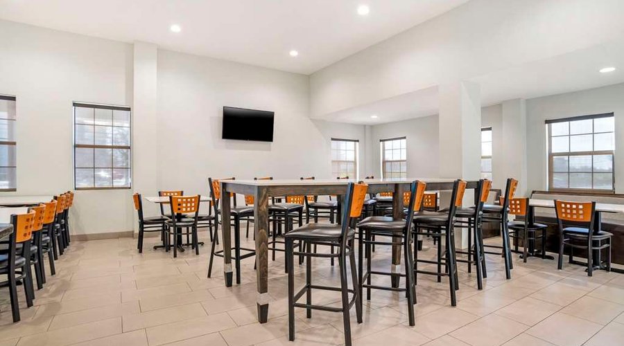 Enjoy breakfast in this seating area
