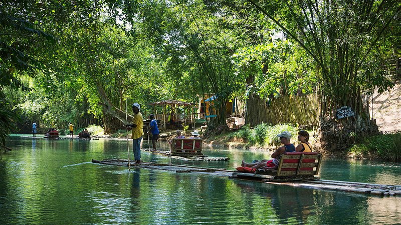 Bamboo raft excursion on Martha Brae River, Montego Bay