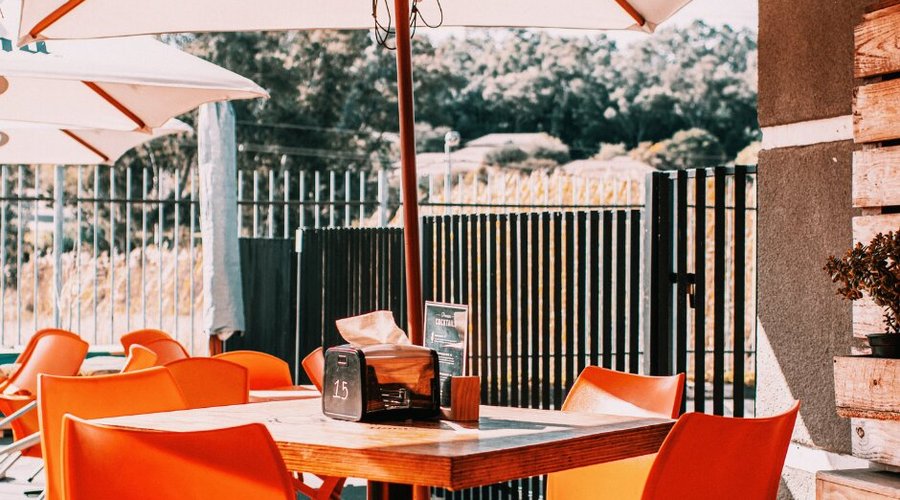 Our outdoor seating