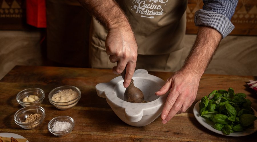 Pesto Experience con mortaio