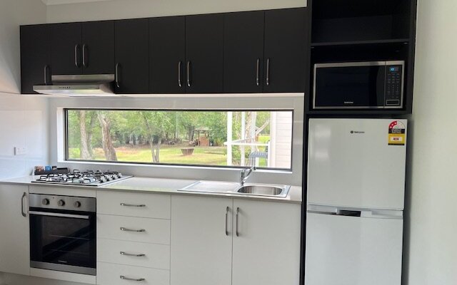 waterfront cabin full kitchen