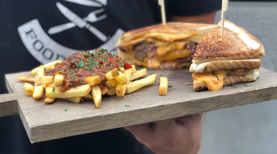 Sandwiches und Fritten
