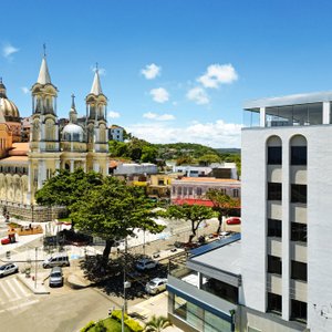 Vista aérea da localização do Ilhéus Praia Hotel
