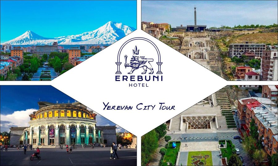 Hotel Erebuni presents excursion tours to the sights of Armenia. Groups by car (max. 3 passengers) or minivan (max. 7 passengers) will visit the unique natural and historical corners of Armenia. Excursion of the day: Yerevan City tour. Duration: 3hrs  For details: https://erebunihotel.am/en/offers/city-tour