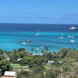 View of the Caribbean off the balcony.  The view of the Atlantic and the beautiful island reef is just behind you