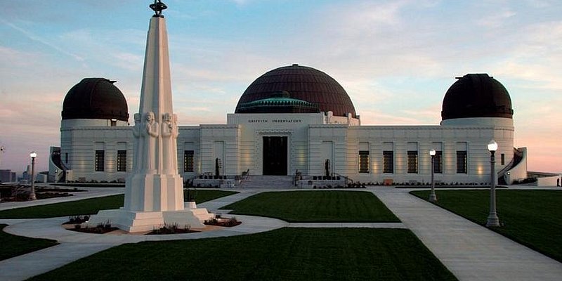 The Griffith Observatory at sunset