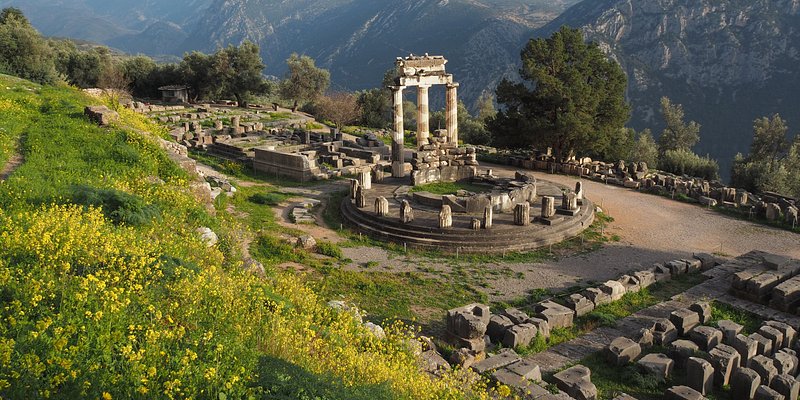 View of the Athena Pronea Sanctuary in Delphi