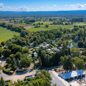 Vue aérienne camping