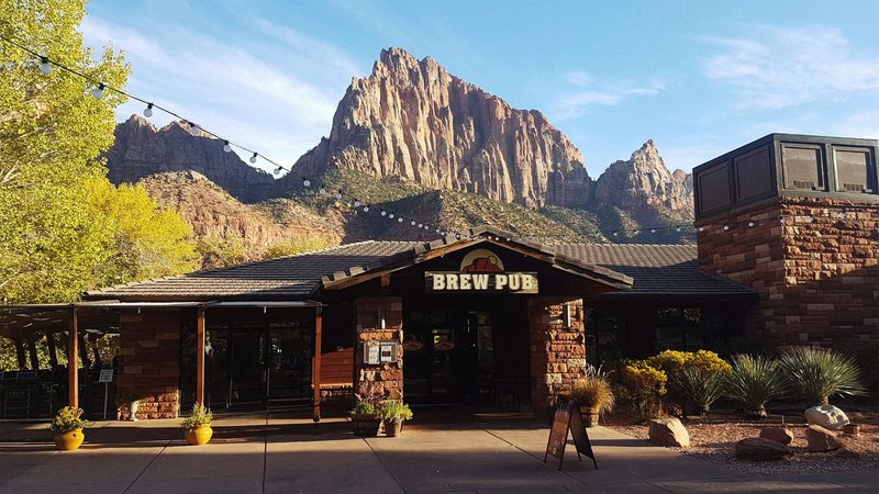 Entrance to Zion Canyon Brew Pub, in Springdale, Utah